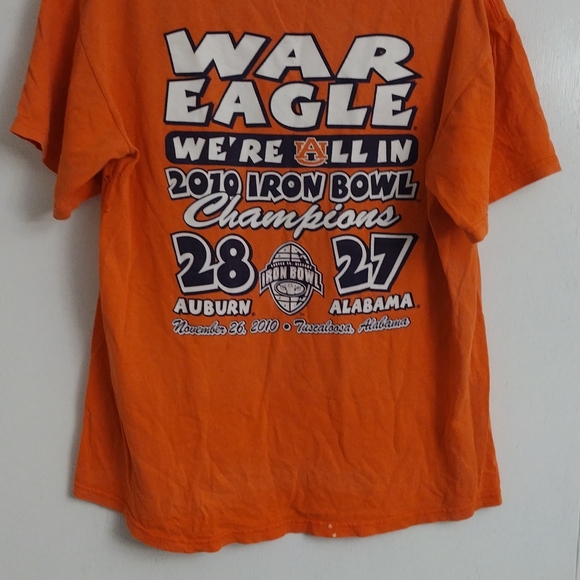 Retro Auburn Tigers Iron Bowl 2010 champions TShirt men's size large - Picture 5 of 5